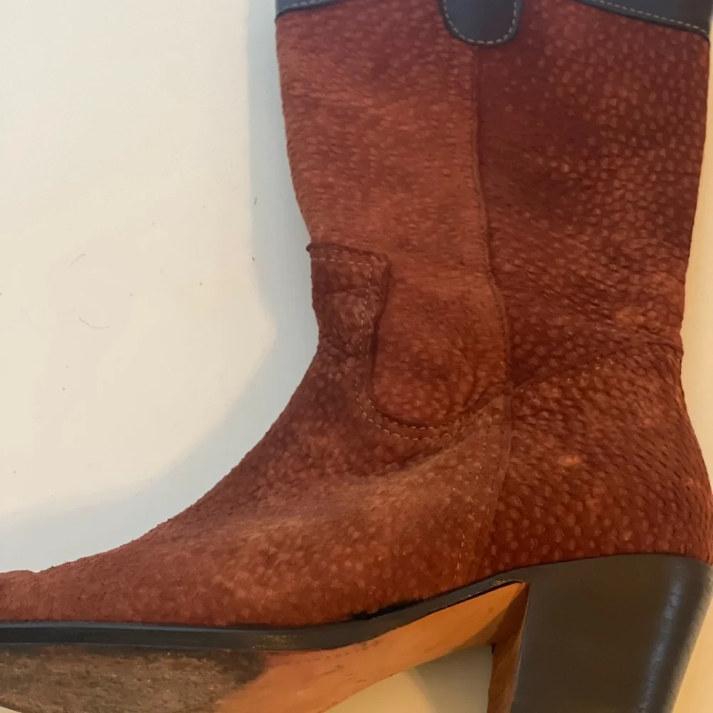 Cowboy Boots From Argentina with Suede/Leather - Picture 8 of 9